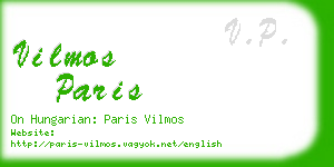 vilmos paris business card